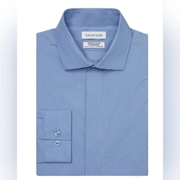 Calvin Klein Performance | Shirts | Calvin Klein Mens Infinite Color  Sustainable Slim Fit Dress Shirt Blue | Poshmark